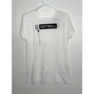 Under Armour White Softball Tee Women's M New